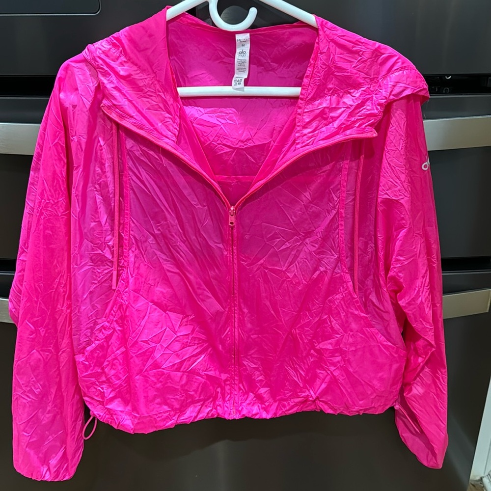Alo Yoga Hot Pink Sprinter Jacket size medium